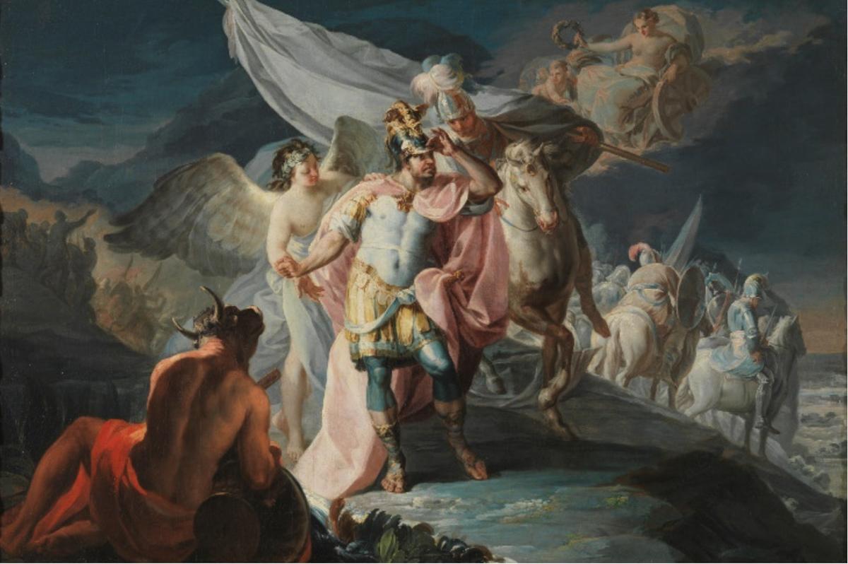 'Aníbal vencedor contempla por primera vez Italia desde los Alpes', cuadro pintado por Goya para un concurso en Italia.