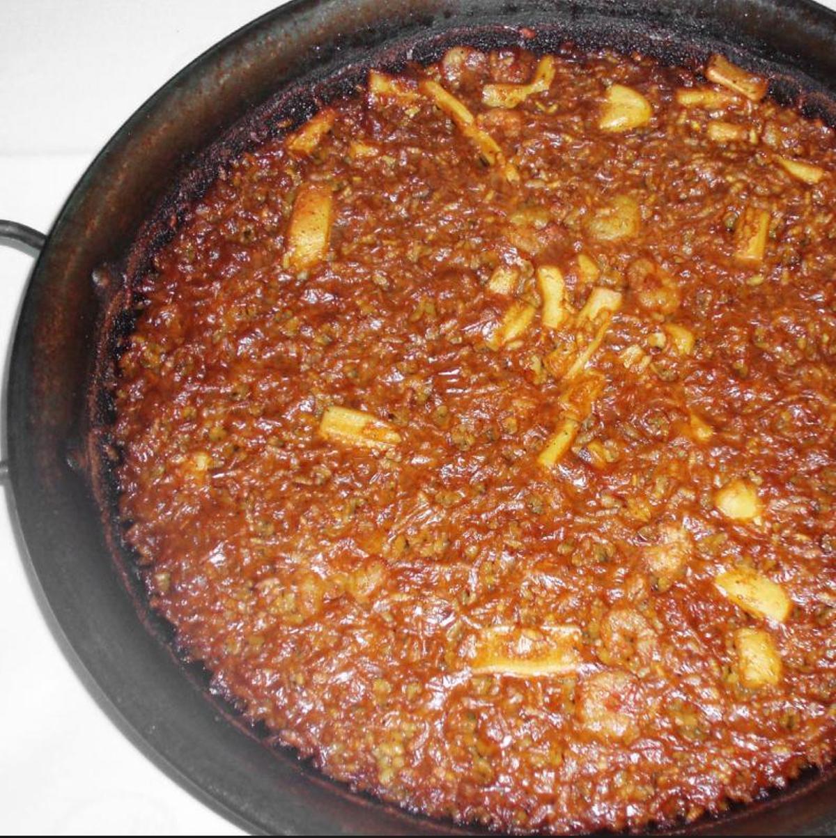 Arroz a banda del restaurante Dársena