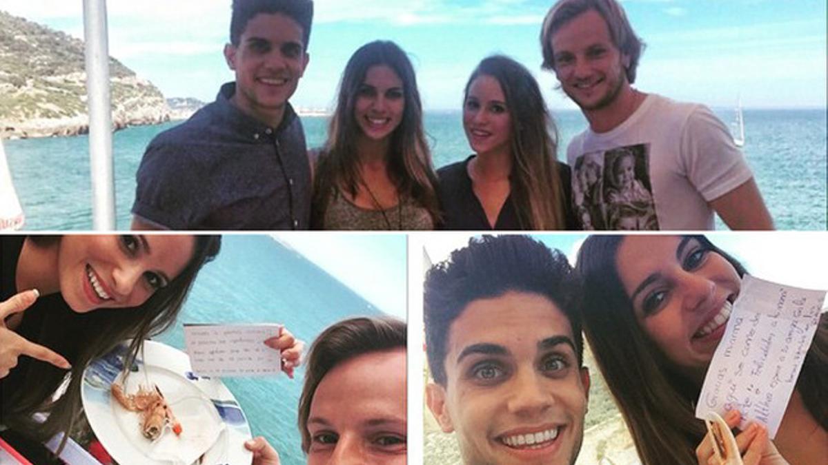 Bartra y Rakitic comieron juntos con sus respectivas mujeres