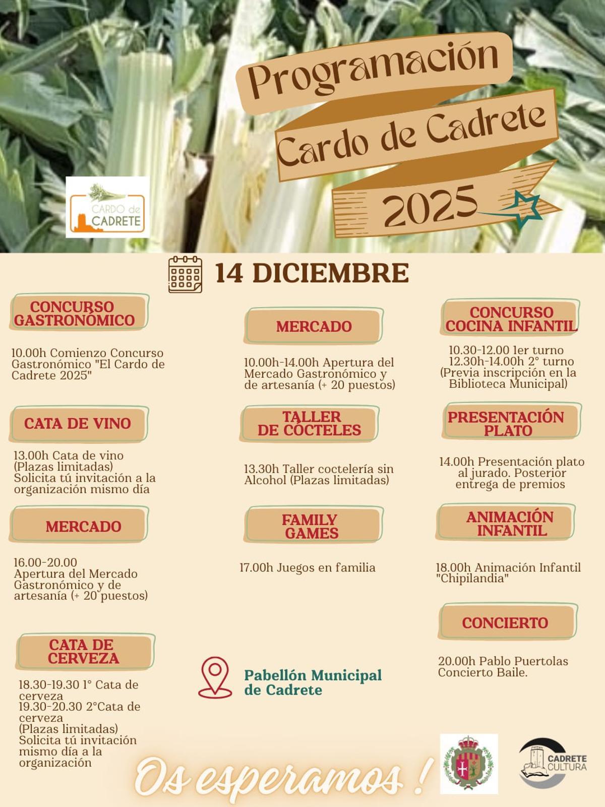 Cartel de la Feria del Cardo de Cadrete 2025.