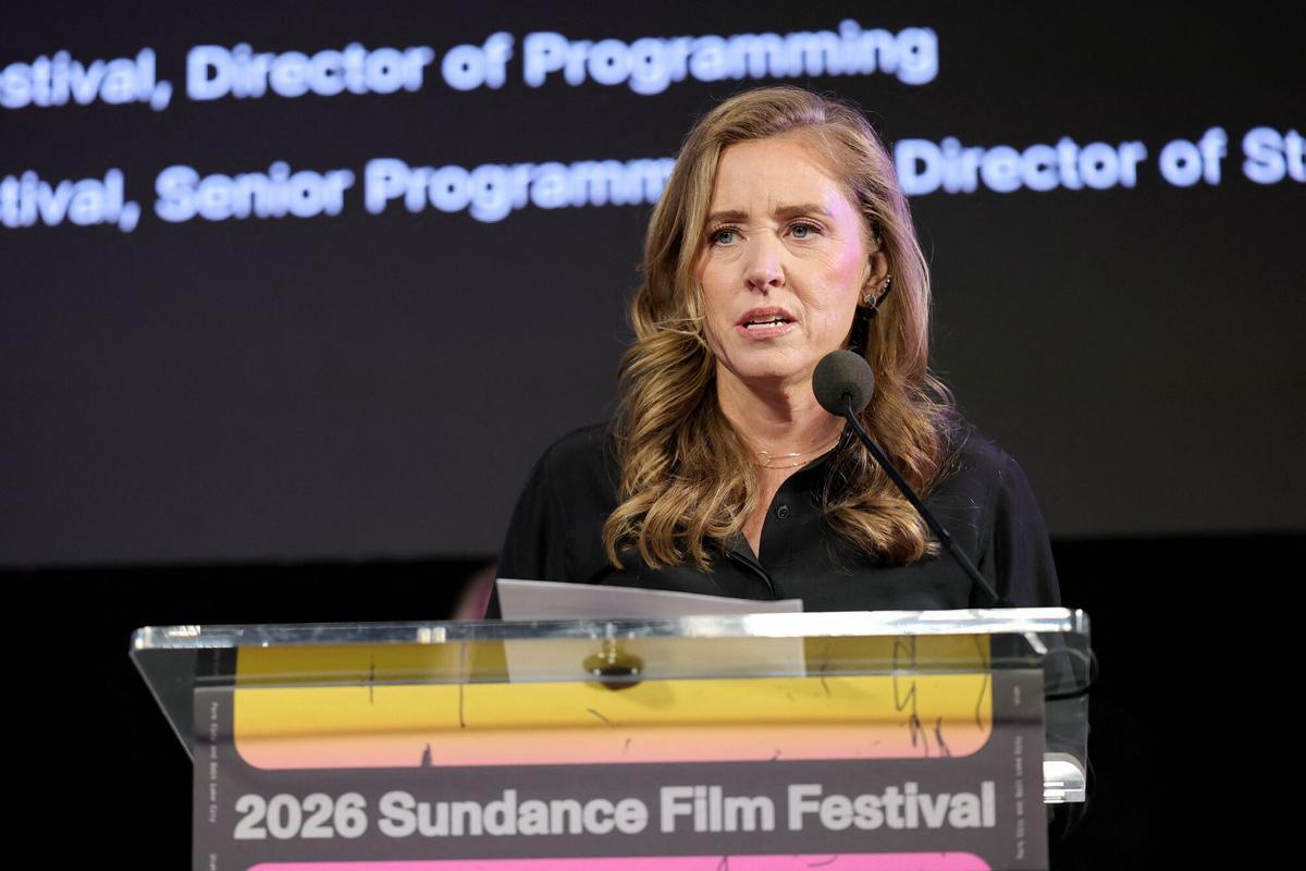 La hija de Robert Redford, Amy Redford, en la inauguración del festival de cine.