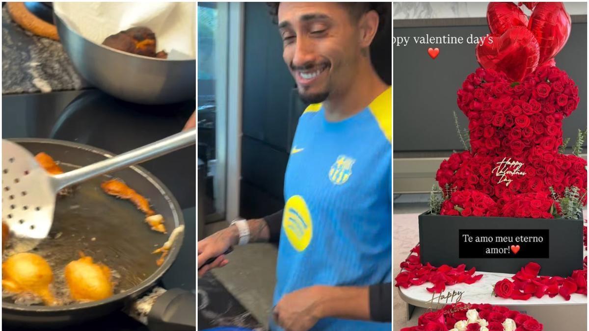 El 'chef' Raphinha: de entrenar con el Barça a preparar buñuelos por San Valentín