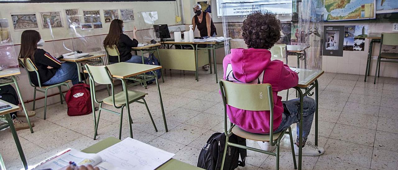 Alumnado de ESO en un instituto de la provincia. |