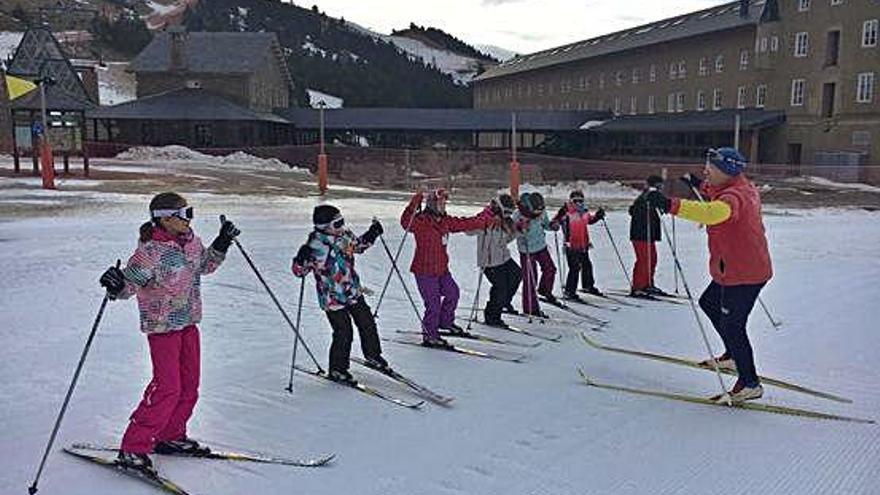 Una de les sessions d&#039;esquí nòrdic celebrades aquesta setmana a Vall de Núria.