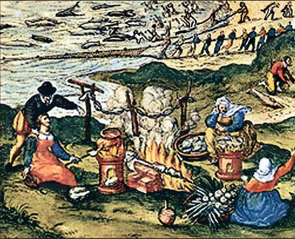 A arte da xábega desde terra.
