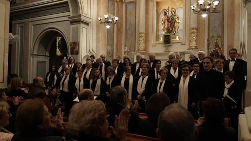 La Coral Sant Blai en el concierto de la iglesia dels Sants Joans.