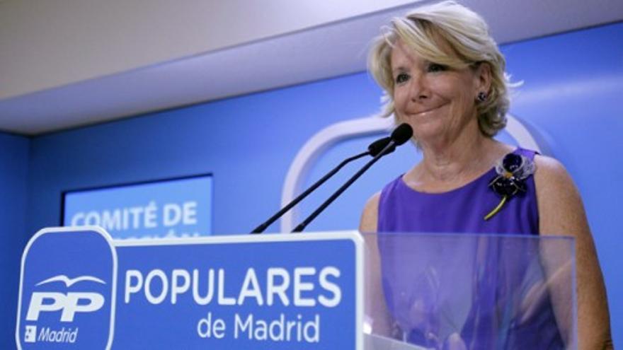 Esperanza Aguirre no considera necesaria la dimisión del alcalde de Brunete