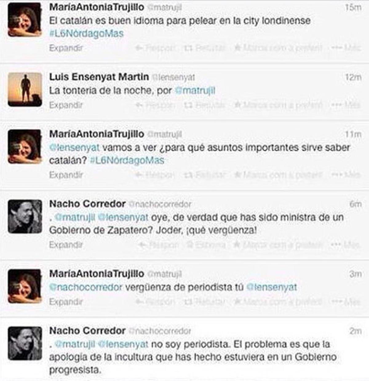 Els polèmics tuits de l’exministra Trujillo.