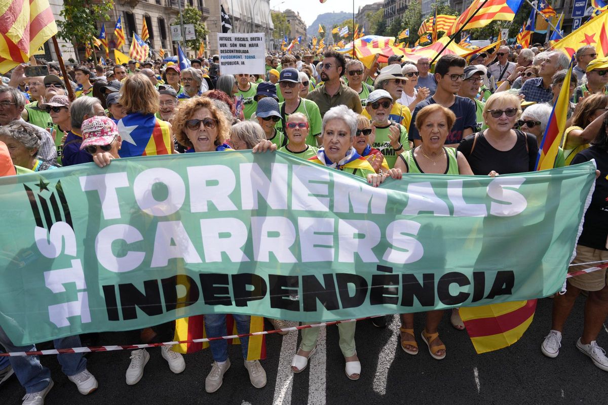 La manifestación de la Diada convocada por la ANC y Òmnium del año pasado La manifestación de la Diada convocada por la ANC y Òmnium del año pasado