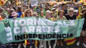 La manifestación de la Diada convocada por la ANC y Òmnium del año pasado