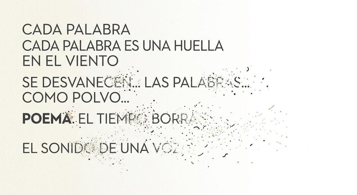 Cuando las palabras desaparecen.