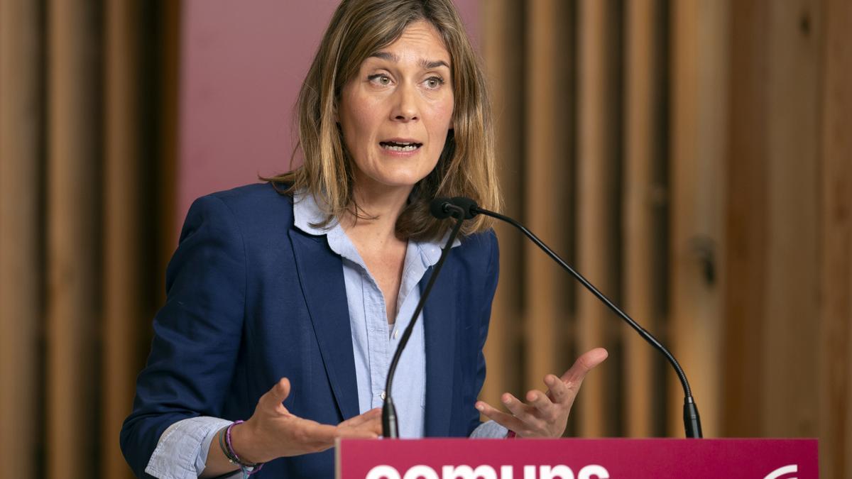 La candidata a la presidencia de la Generalitat por los Comuns, Jéssica Albiach.