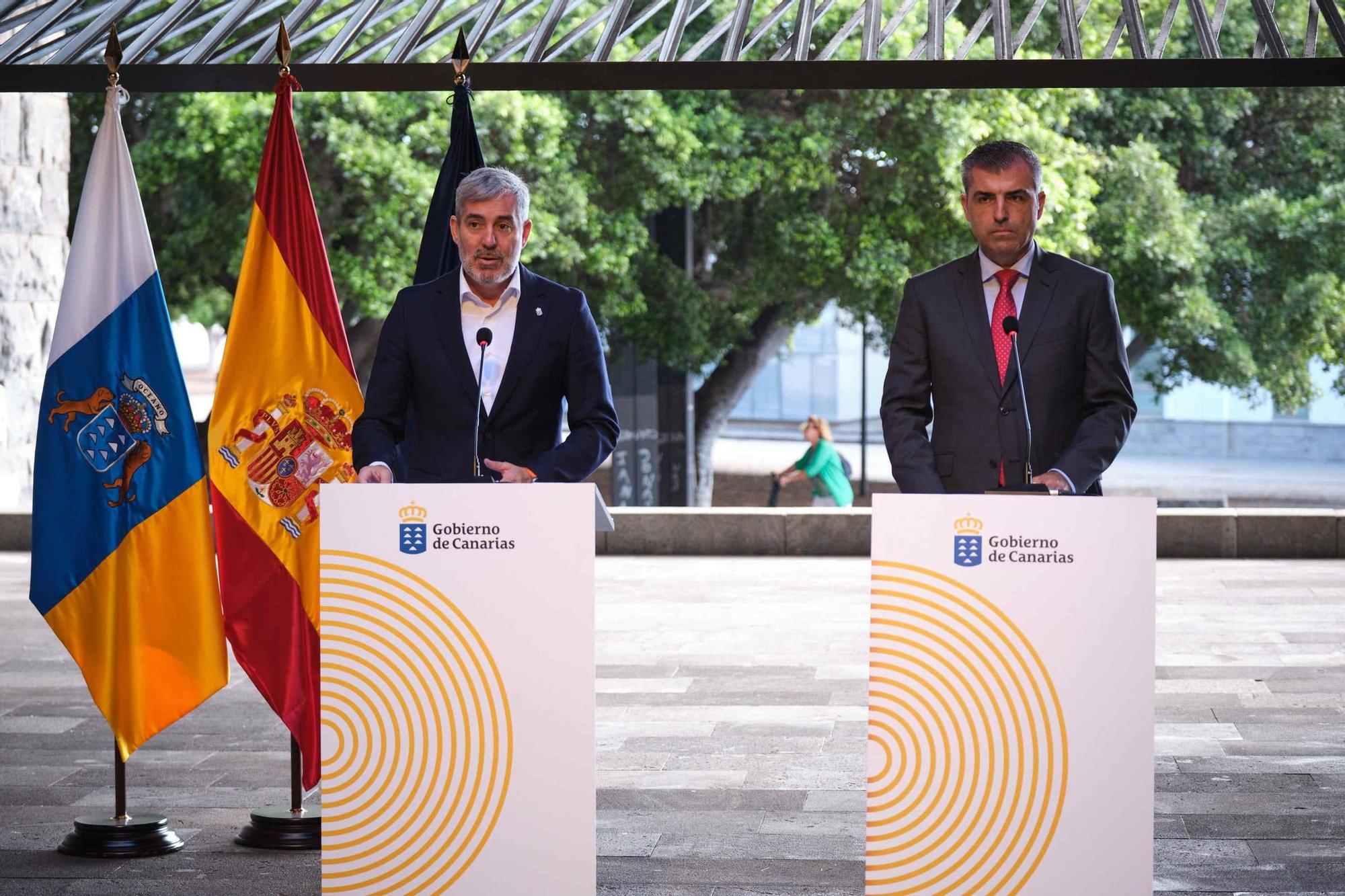 Fernando Clavijo y Manuel Domínguez hacen un balance de los primeros cien días de gobierno