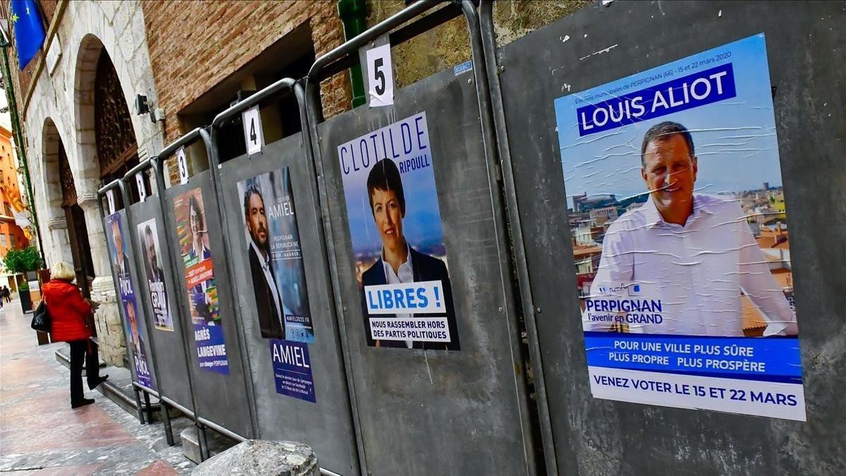 campaña electoral para las municipales en perpinya