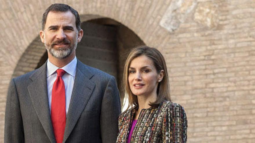 Los Reyes durante su visita a Zaragoza.