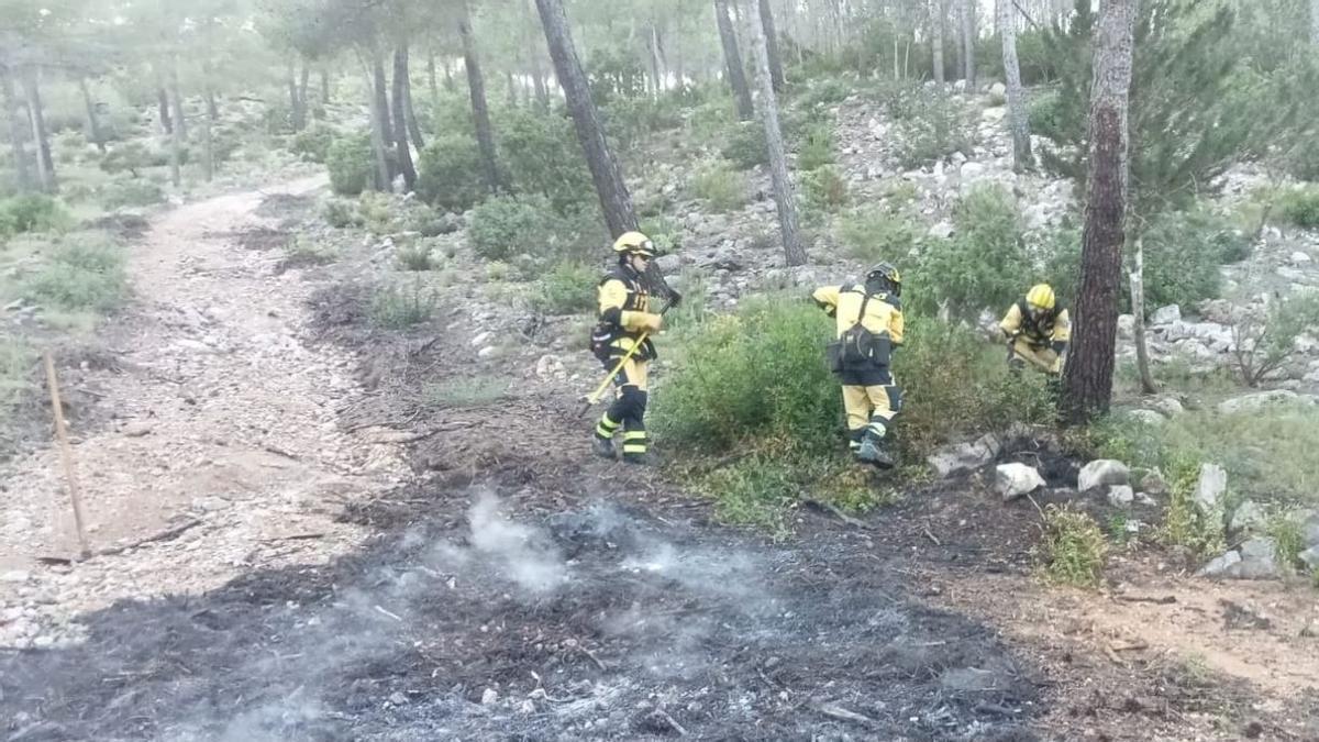 Zona afectada por el fuego.