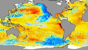 Mapa sobre las anomalías causadas por ’El Niño’.