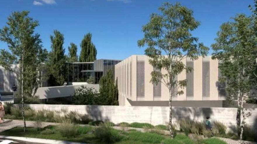 Infografía de la nueva sede del Imelga de Santiago, en construcción.