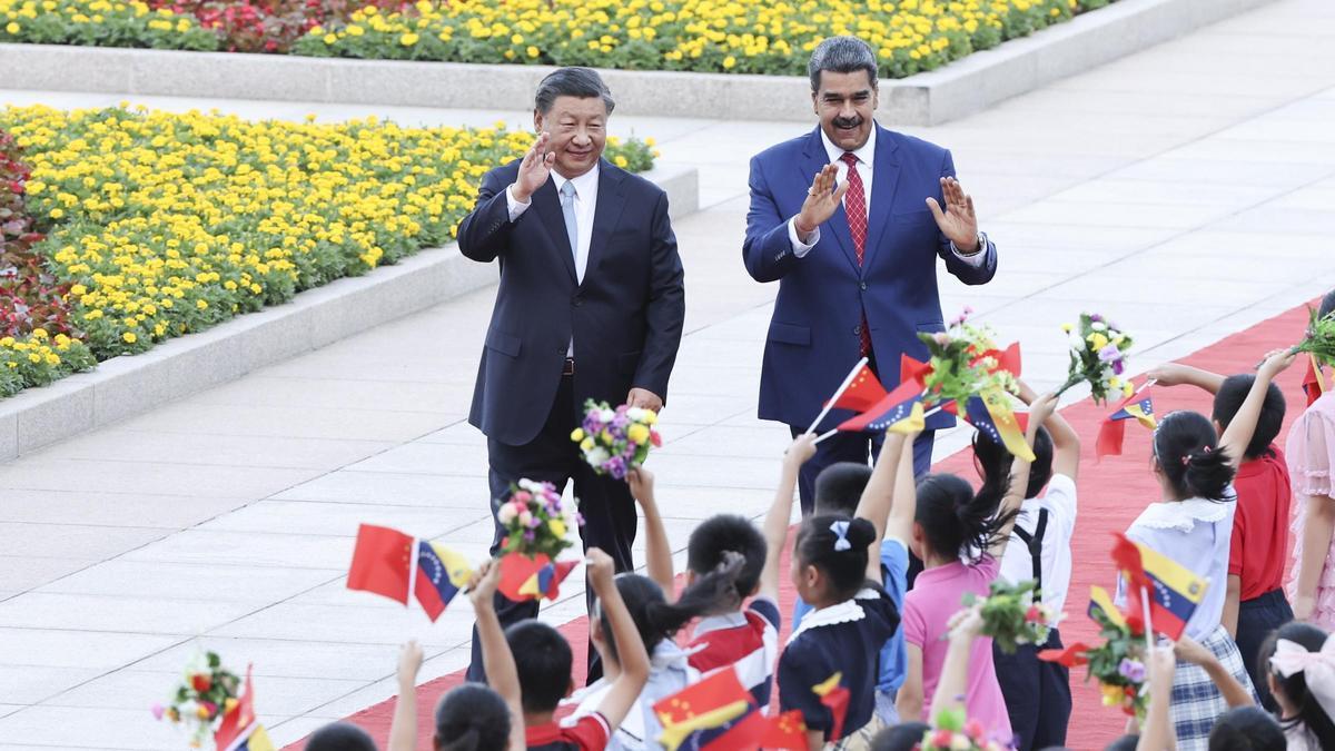 Xi y Maduro durante su encuentro.