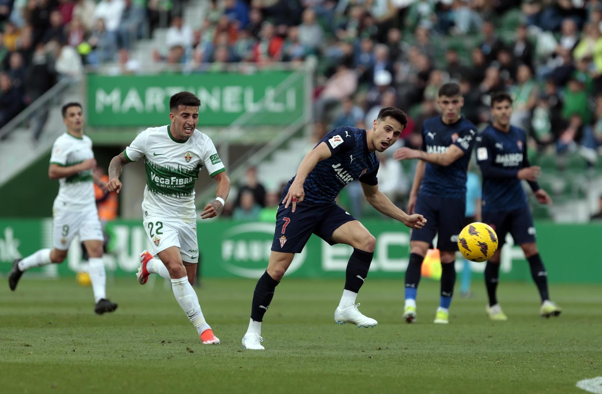 Así fue el partido Elche - Sporting