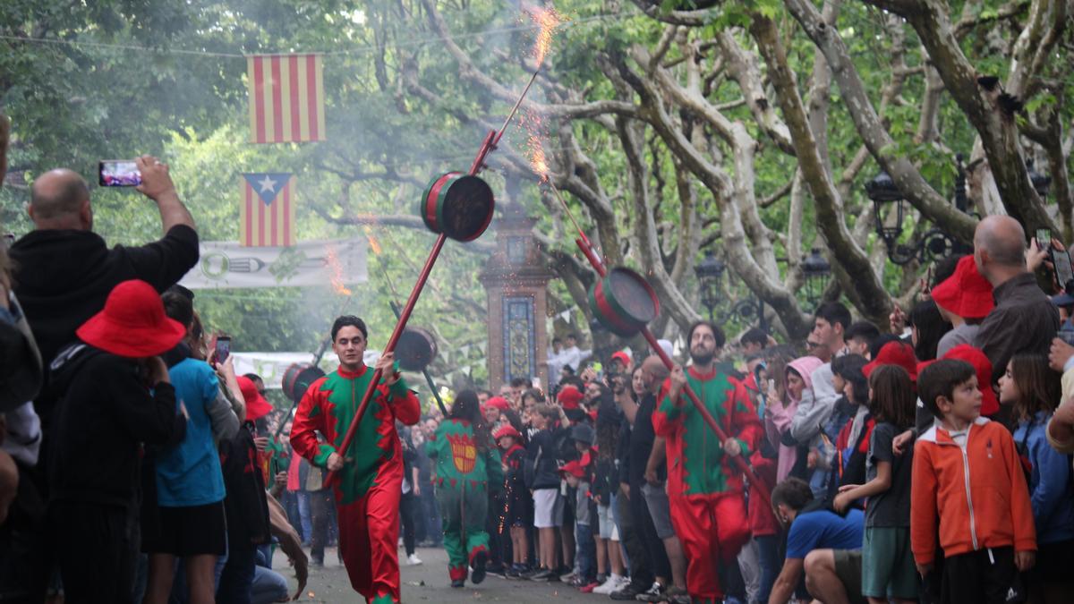 Els Quatre Fuets de Berga fan aflorar les primeres sensacions de Patum