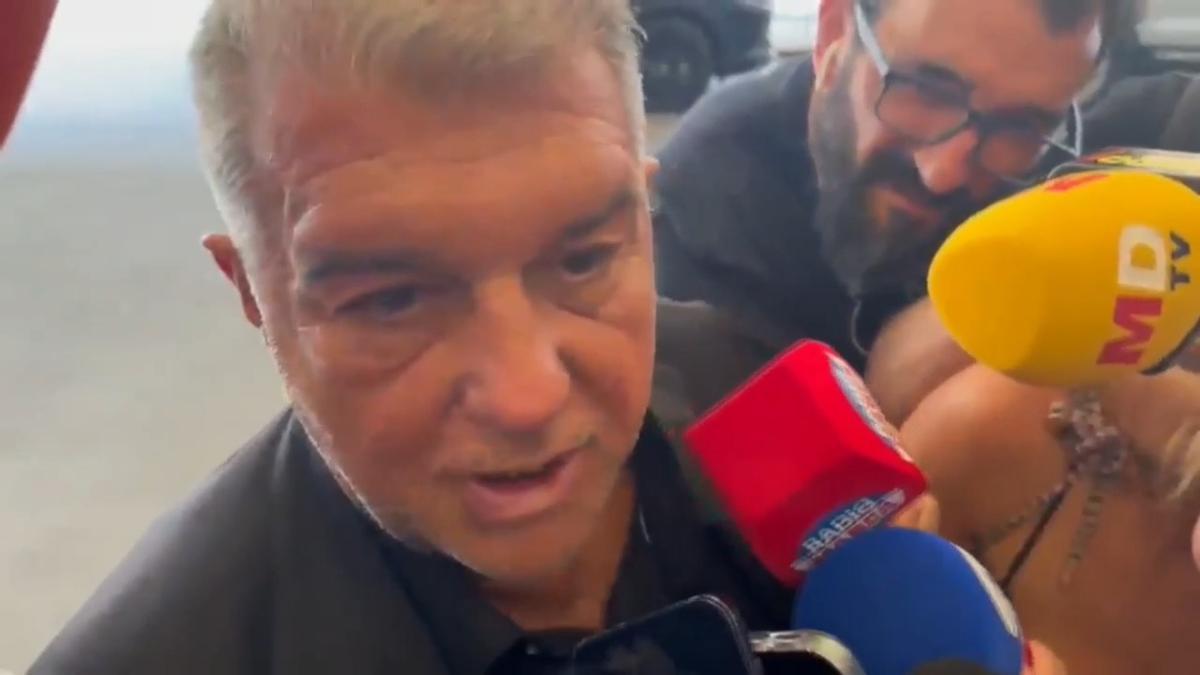 Laporta dice que oferta por Julián Álvarez no es 'sine die' y que cuentan con Raphinha