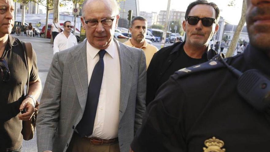 Rodrigo Rato, a su llegada a los Juzgados de Madrid.