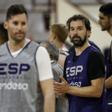 Llull y Rudy, durante el entrenamiento de España