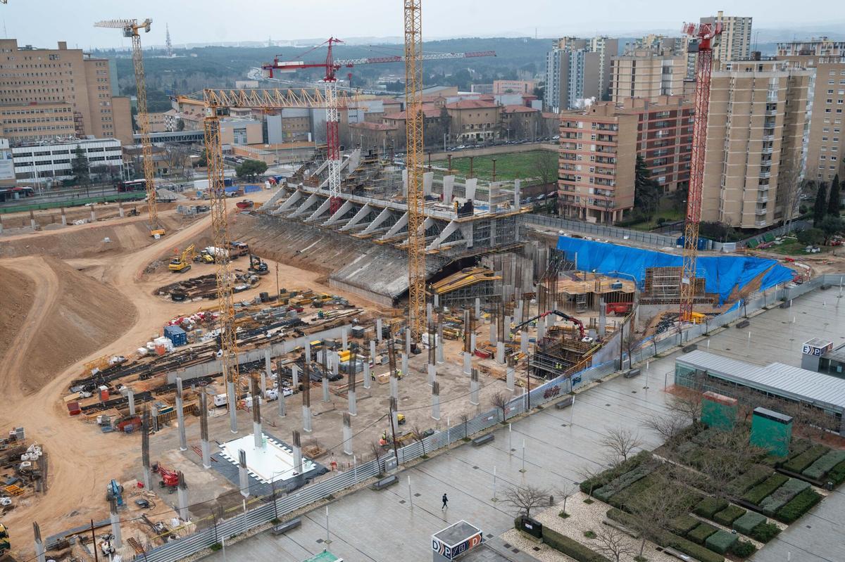 En imágenes | Así avanzan las obras en el estadio de fútbol de La Romareda