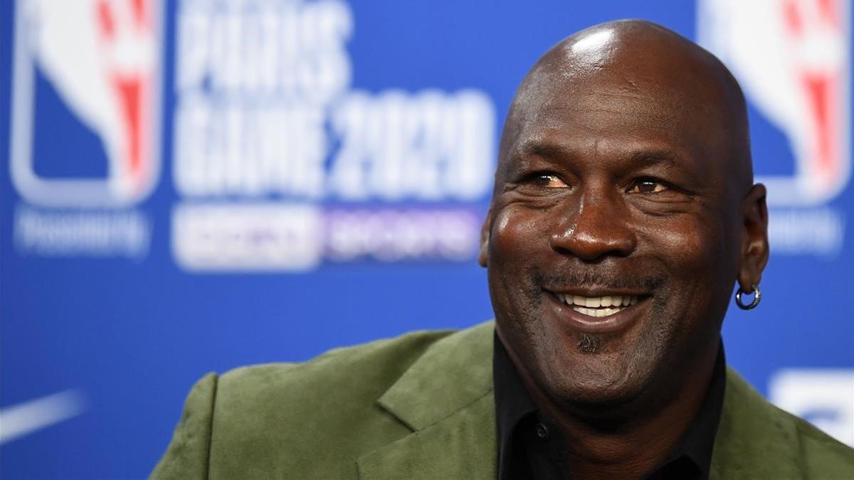 Michael Jordan, en una rueda de prensa como propietario de los Charlotte Hornets.