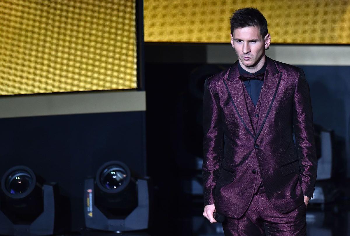 Leo Messi en la gala del Balón de Oro 2014