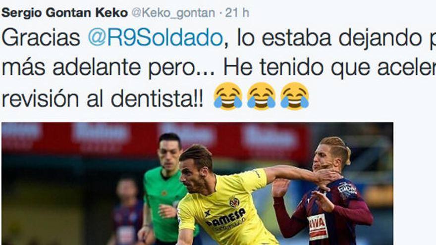 Keko manda un &#039;recadito&#039; a Soldado tras el Villarreal-Eibar