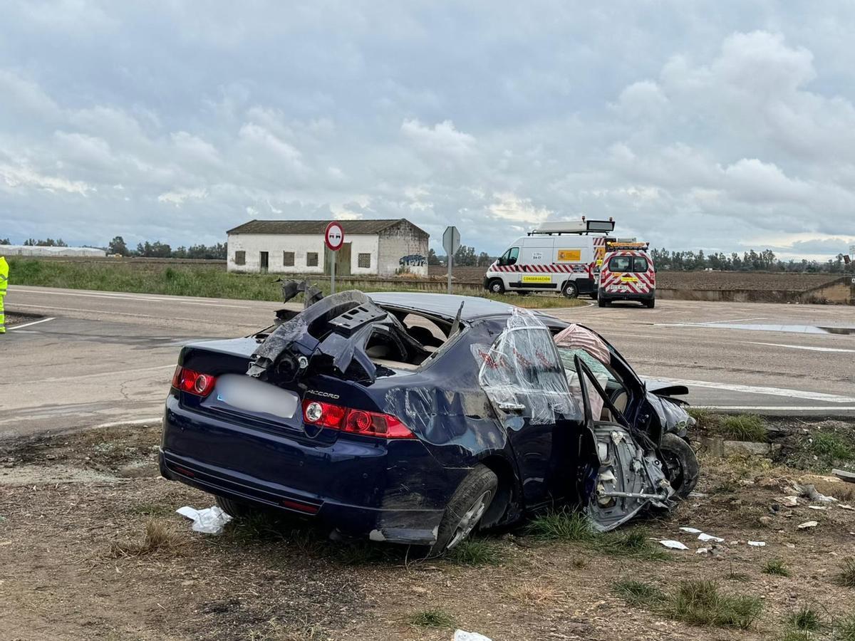 Estado en el que ha quedado el vehículo tras el accidente.