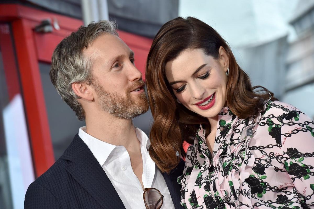 HOLLYWOOD, CALIFORNIA - MAY 09: Anne Hathaway and Adam Shulman attend the ceremony honoring Anne Hathaway with star on the Hollywood Walk of Fame on May 09, 2019 in Hollywood, California. (Photo by Axelle/Bauer-Griffin/FilmMagic)