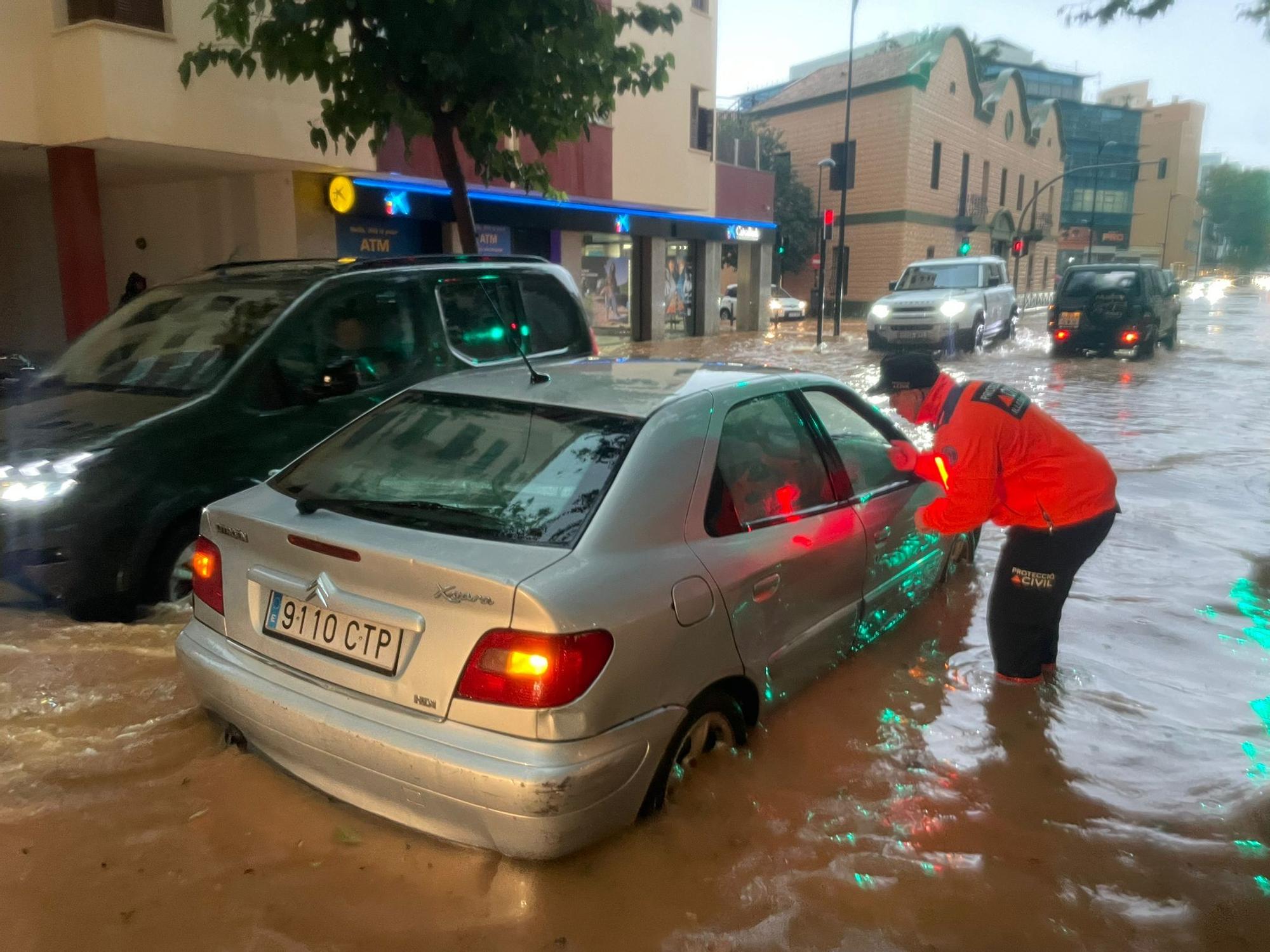 Las imágenes de la dana Alice en la tarde del sábado en Ibiza