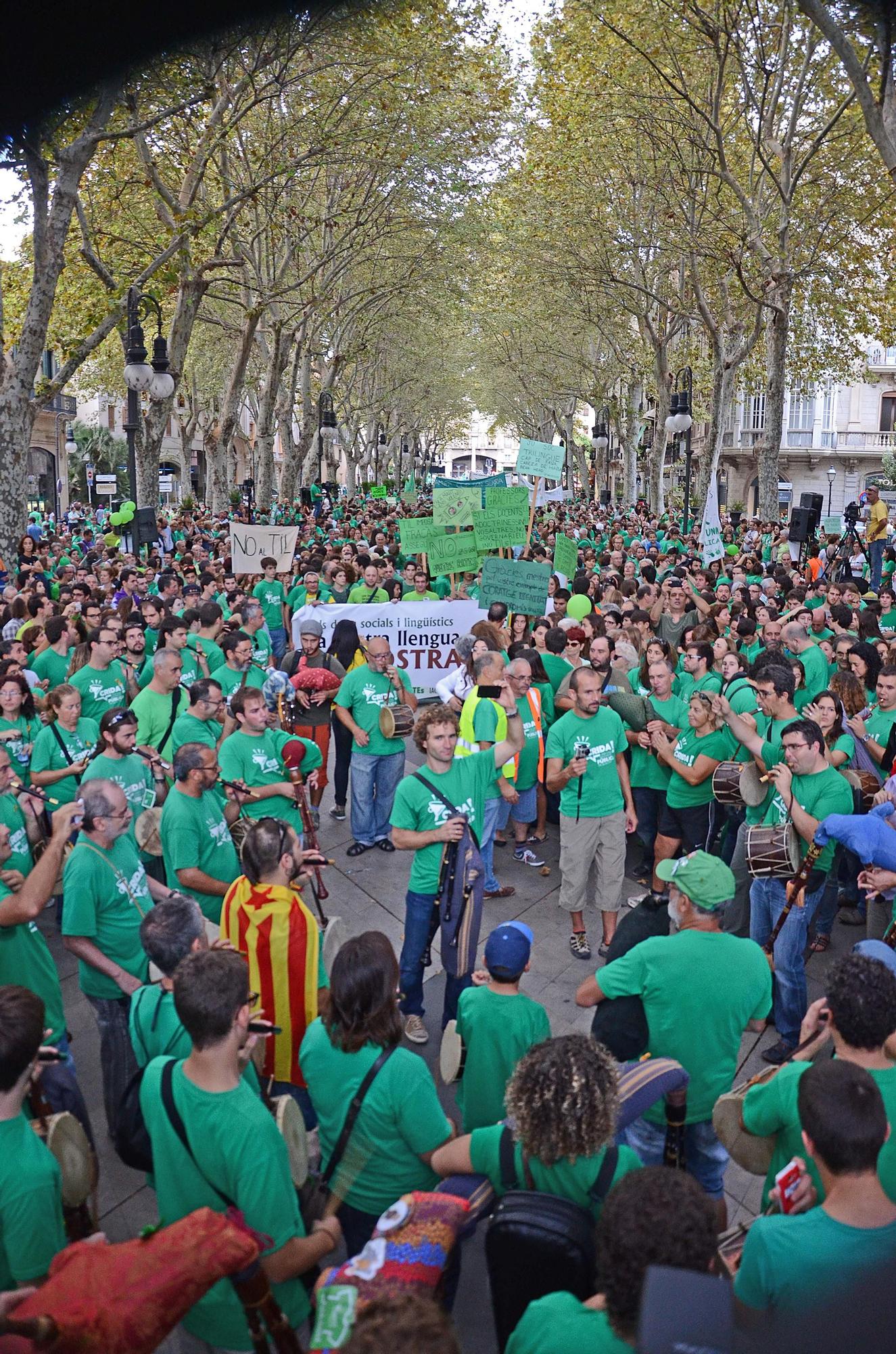 FOTOS | Se cumplen 10 años de la gran manifestcación contra el TIL en Palma