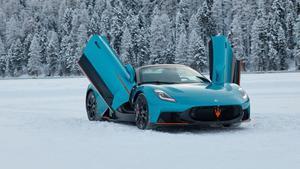 Maserati MC20 Cielo Frozen Magma en St. Moritz 2026