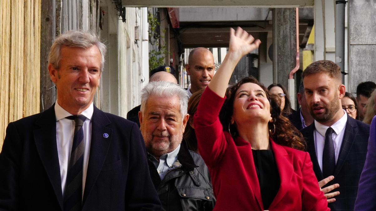 Alfonso Rueda e Isabel Ayuso, este jueves en Ordes.