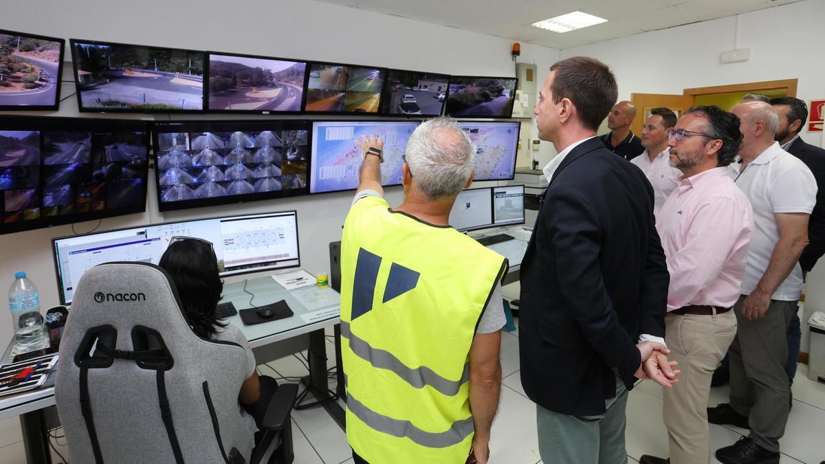 Sala de control del túnel de Sóller