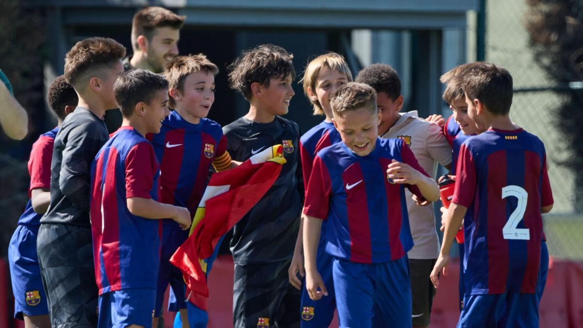 El Sub-10 A es el segundo equipo de La Masia que se proclama campeón de liga