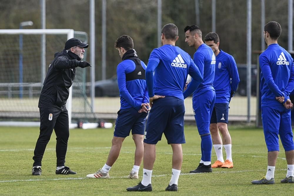 Entrenamiento del Oviedo en El Requexón