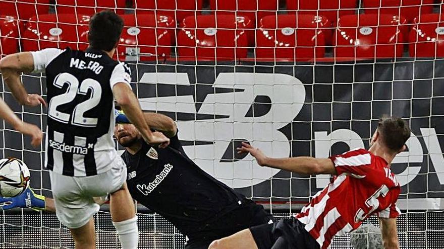 El momento de gol de Melero en San Mamés