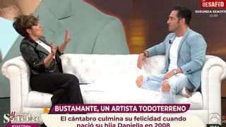 Bustamante habla de 'TCMS' y regaña a Sonsoles por un rótulo: "Sé que no tienes nada que ver"