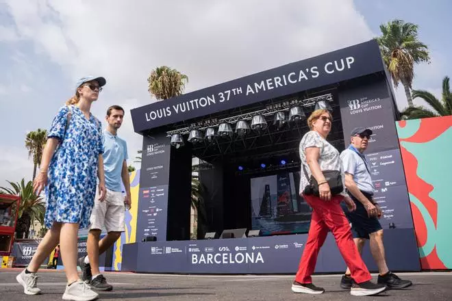 El primer día de regatas preliminares de la Copa América