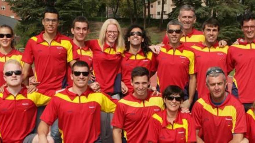 La delegación española, antes de viajar a Doha para competir en el Campeonato del Mundo de Atletismo Paralímpico.