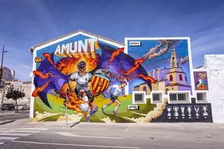 El Valencia CF da color a los pueblos a través de su Ruta de Arte Urbano