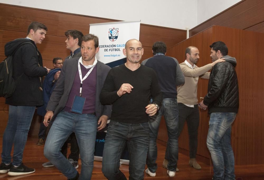 Paco Jémez, en una conferencia en A Coruña