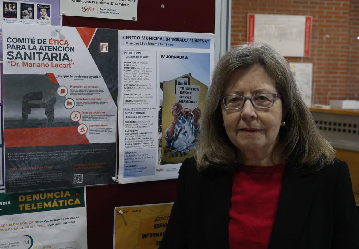 Luz María Miranda Llaneza, ayer, en el Centro Municipal Integrado de La Arena. | ÁNGEL GONZÁLEZ