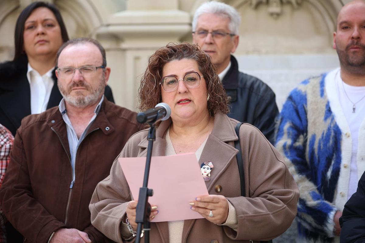 A concelleira Marisol Blanco Gorín deu lectura ao manifesto.