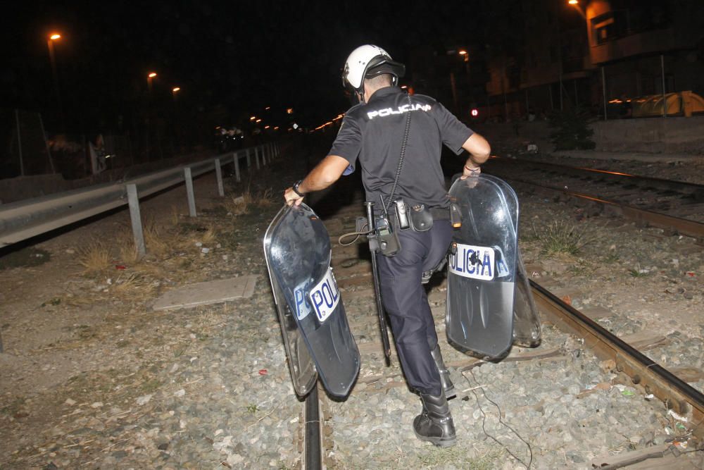 Noche de actos vandálicos en las vías